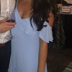 Parker blue flowy thin strapped dress. Worn once!